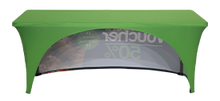 Load image into Gallery viewer, 3 sided Custom Stretch table throw