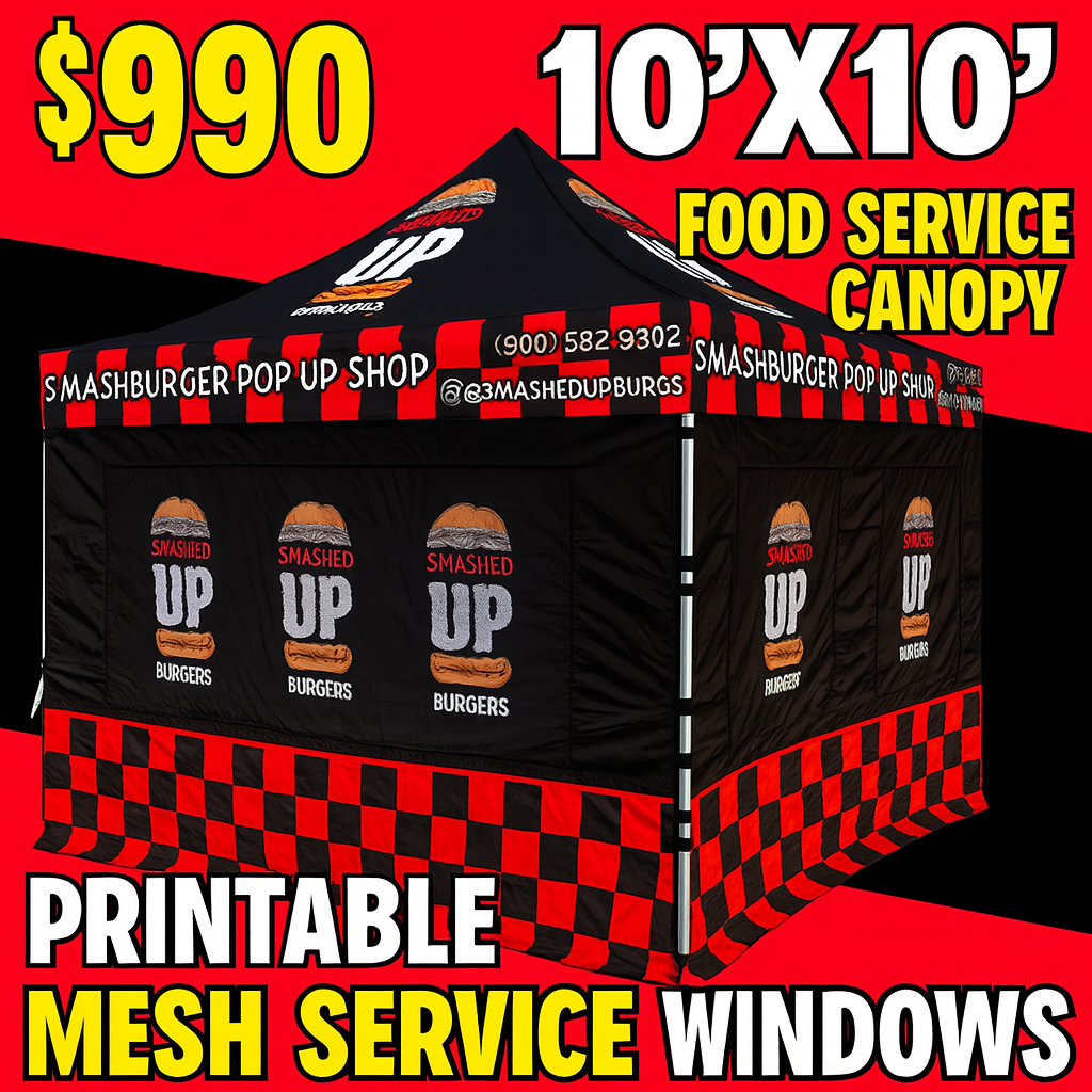 Food Service 10x10 Custom Canopy