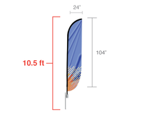 Load image into Gallery viewer, Feather Convex Flag
