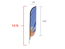 Load image into Gallery viewer, Feather Convex Flag
